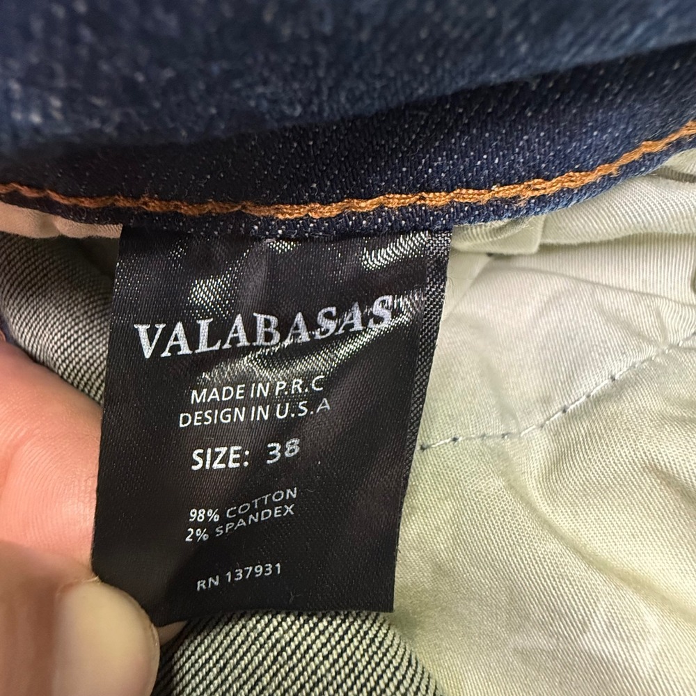 Valabasas Carpenter Jeans Mens Fits 40 Distressed Whiskered Button Utility Denim - Picture 5 of 14